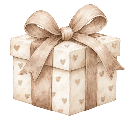 Caja de regalo con moño